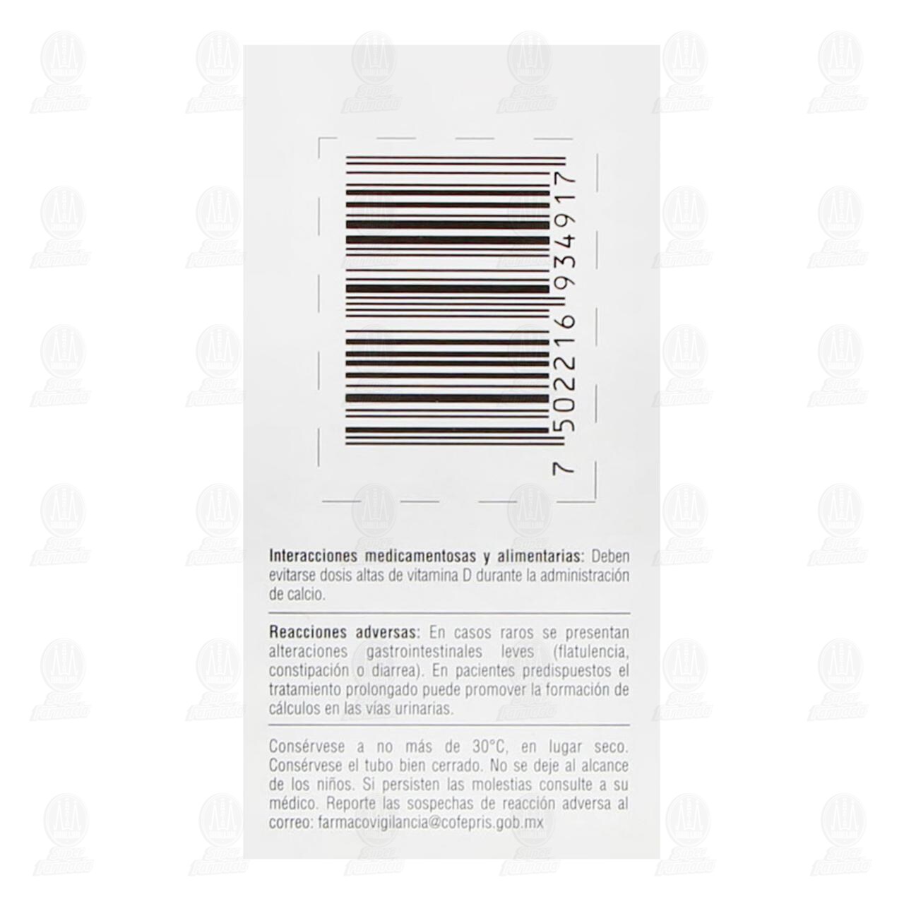 Calcium Sandoz + 1000 C, 10 Comprimidos. image number 2
