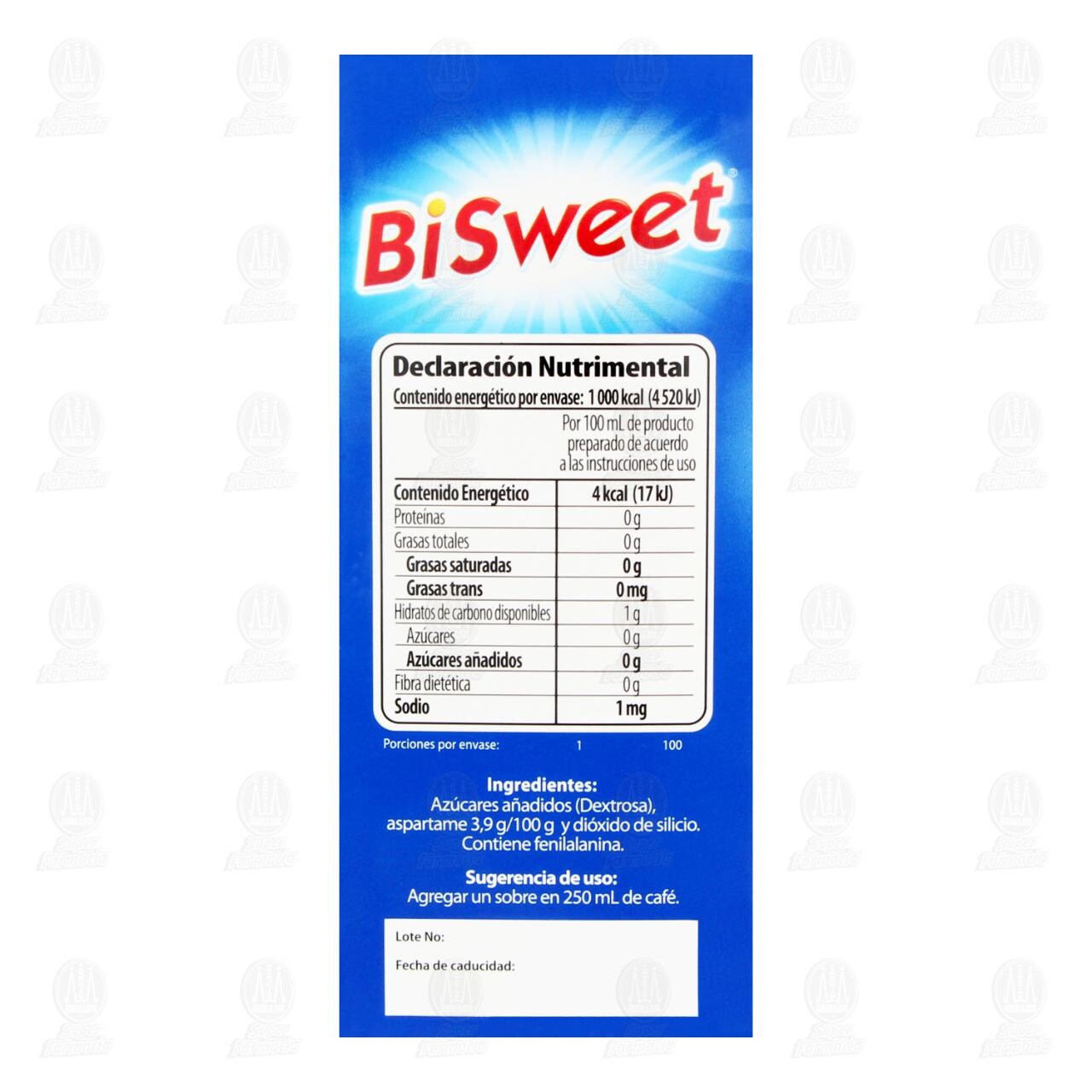 Endulzante BiSweet en Polvo, 100 gr. image number 2