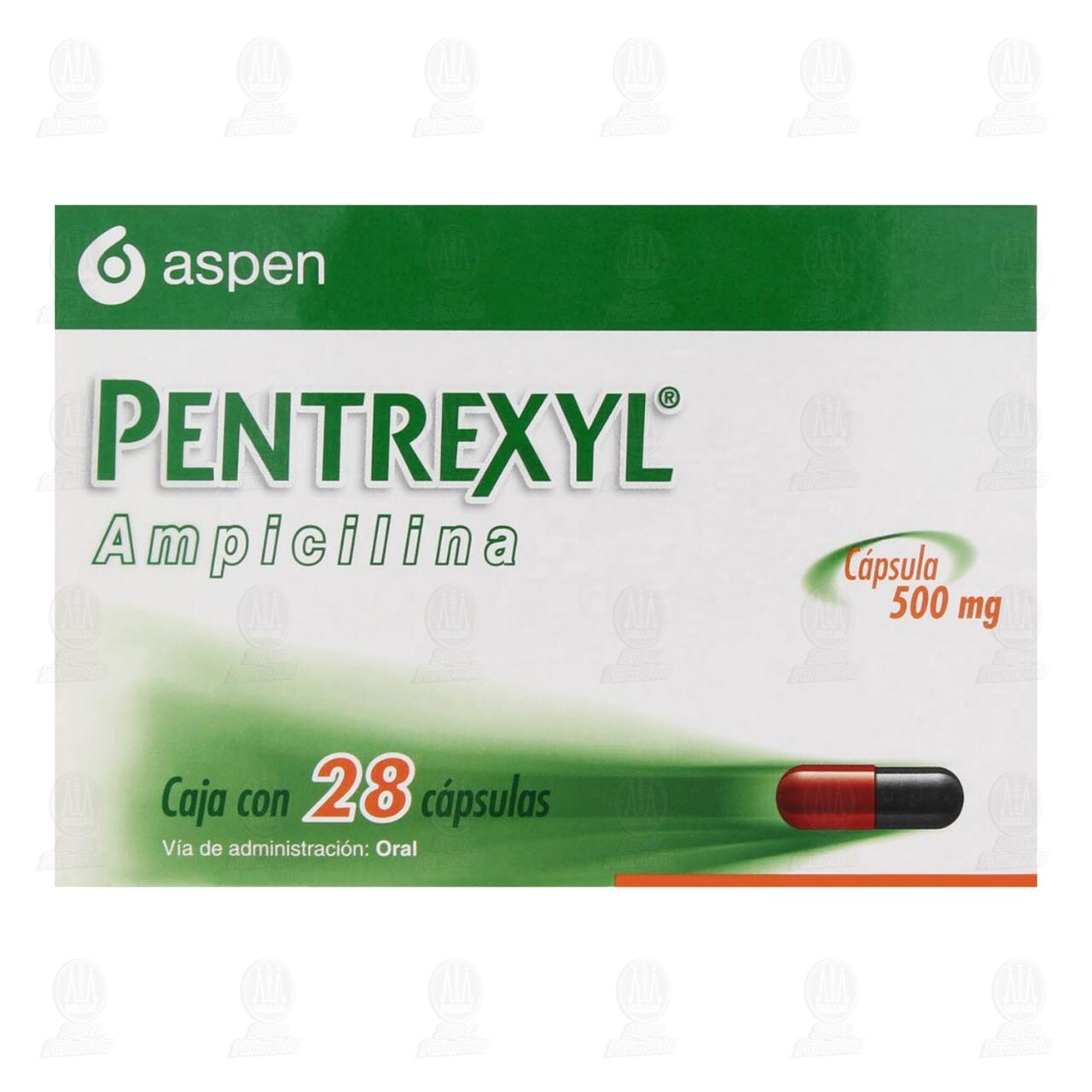 Pentrexyl 500 mg, 28 C&aacute;psulas. image number 1