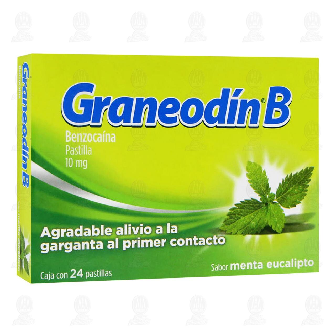 Graneod&iacute;n B Sabor Menta Eucalipto, 24 Pastillas. image number 0