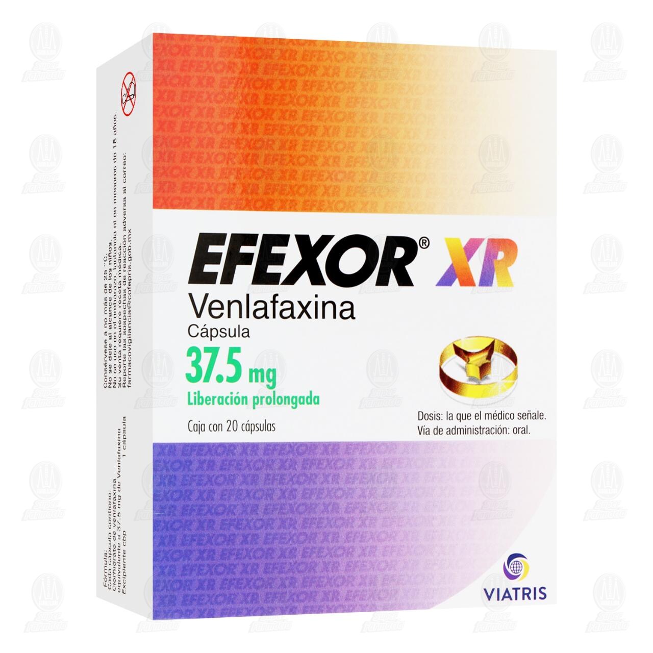 Efexor XR 37.5 mg, 20 C&aacute;psulas. image number 0