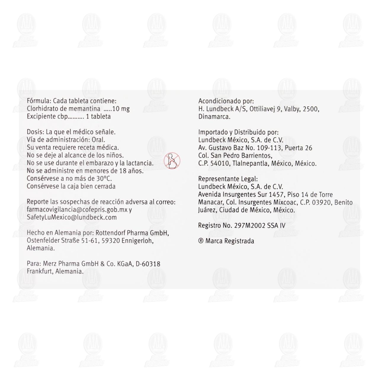 Ebixa 10 mg, 56 Tabletas. image number 2