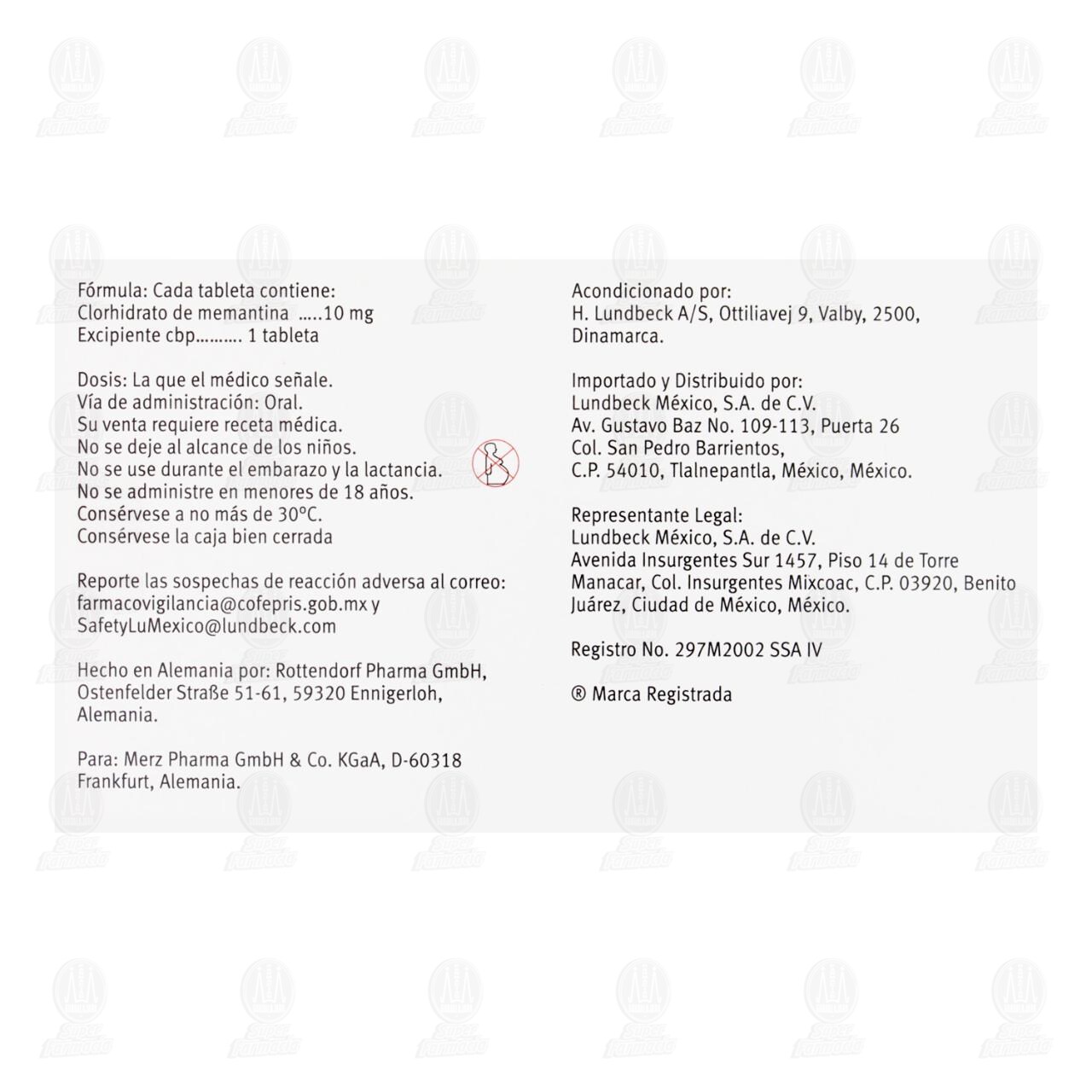 Ebixa 10 mg, 56 Tabletas. image number 2