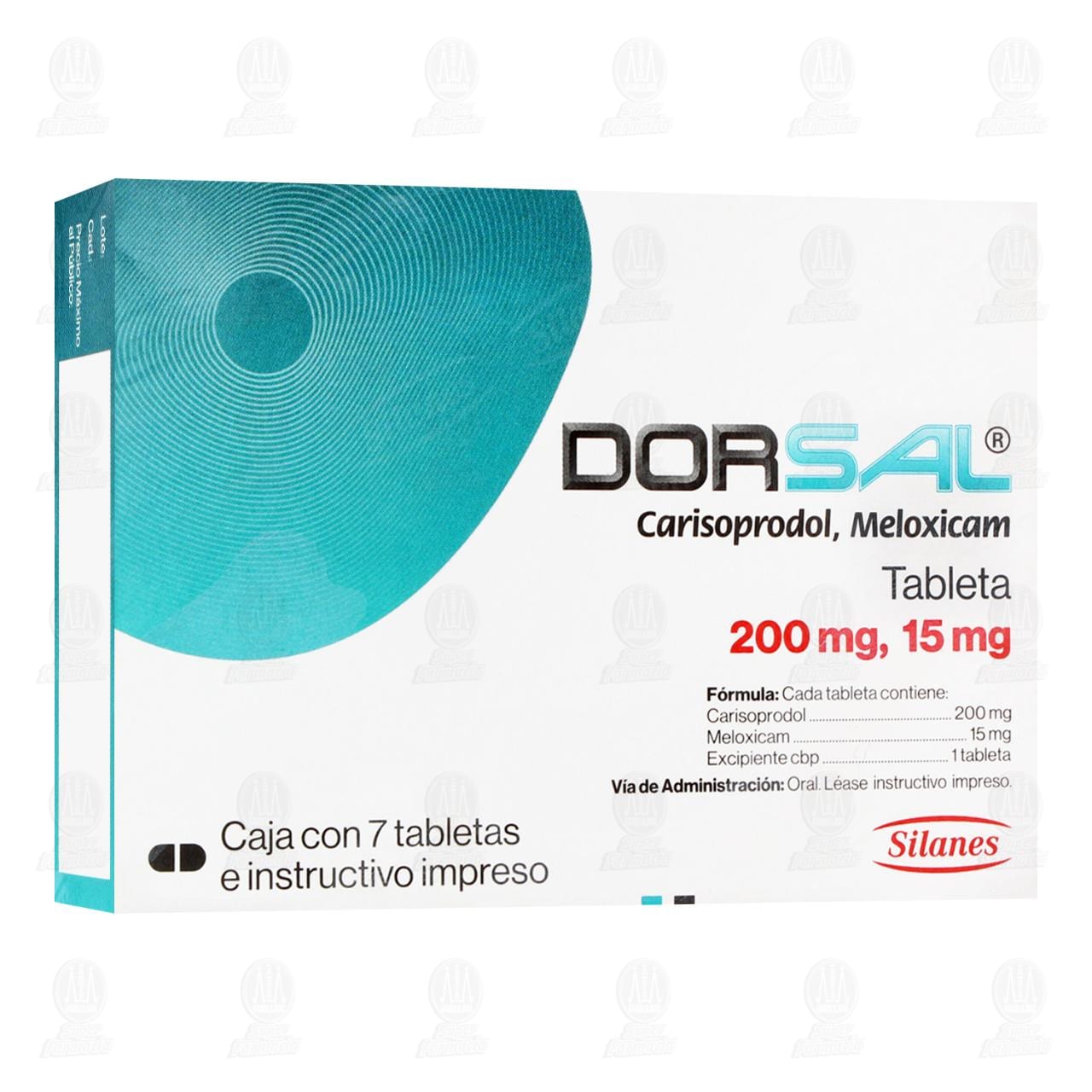 Imagen para Dorsal 15mg/200mg 7 Tabletas