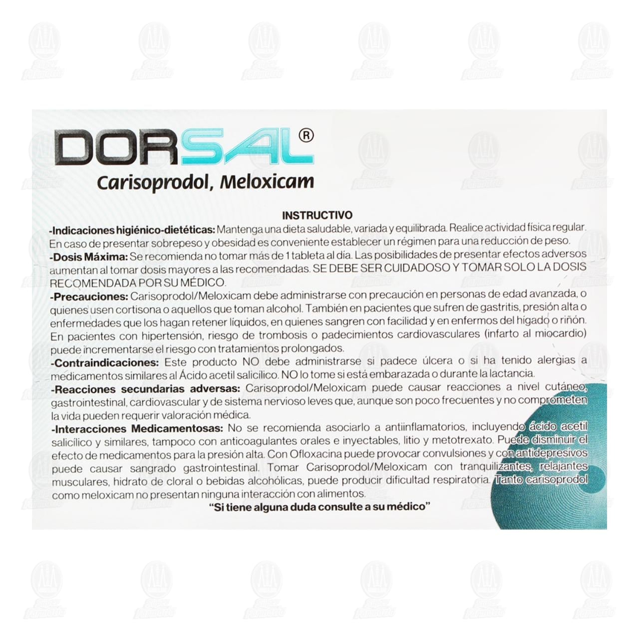 Dorsal 200mg/15mg, 7 Tabletas. image number 2