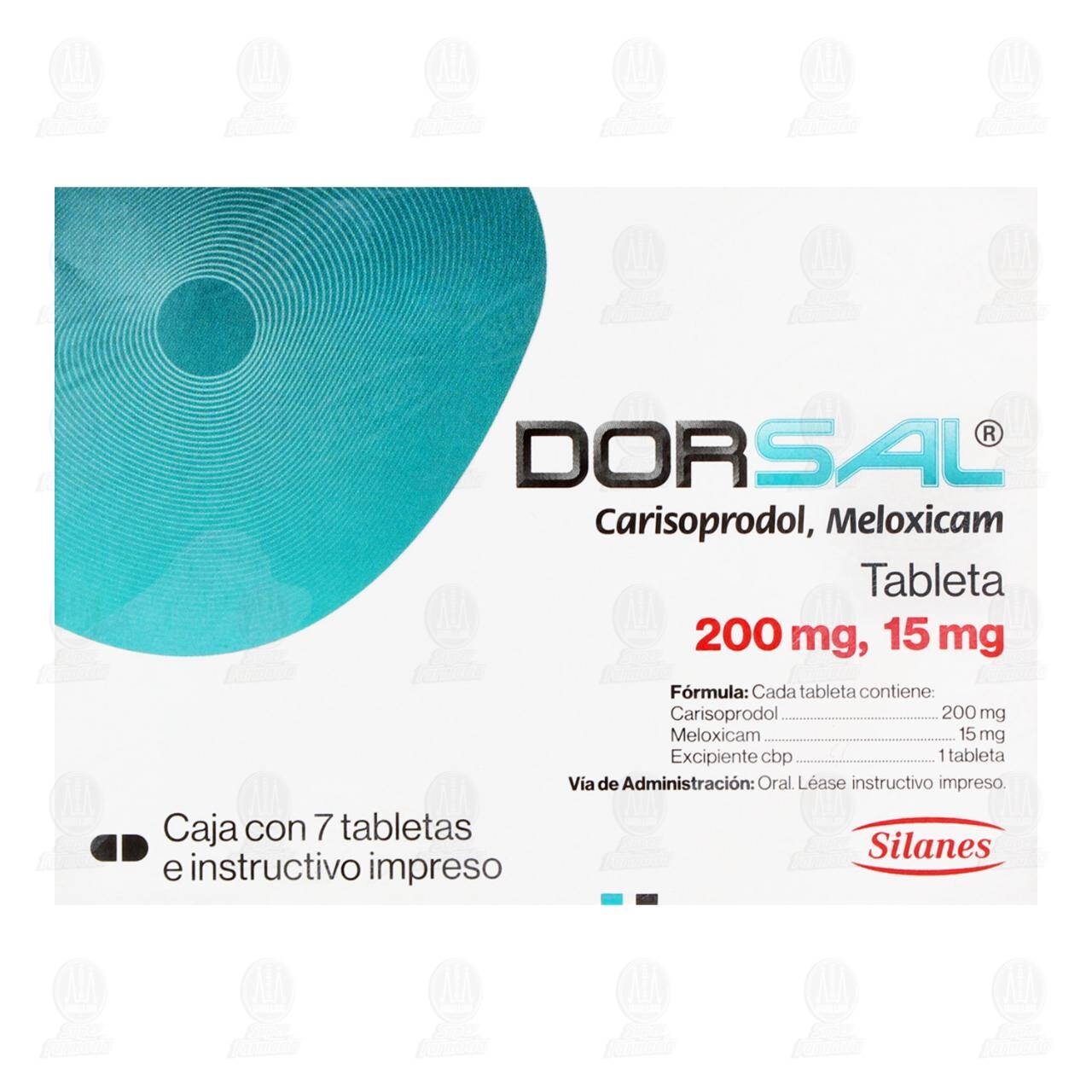 Dorsal 200mg/15mg, 7 Tabletas. image number 1