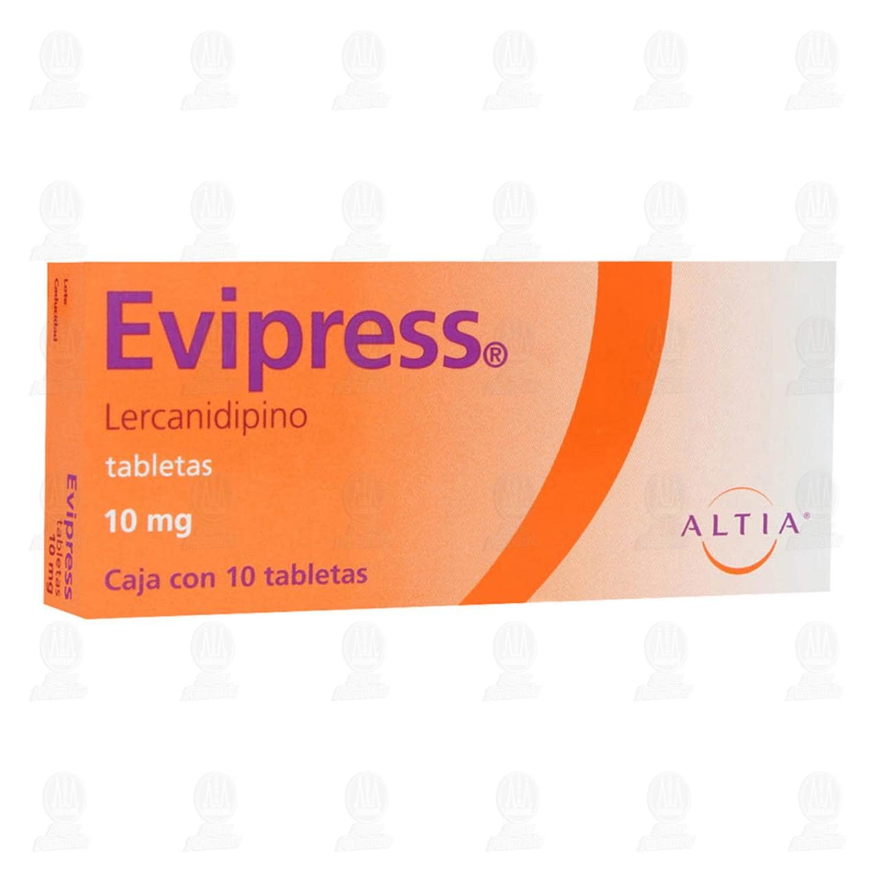 Evipress 10 mg, 10 Tabletas. image number 0