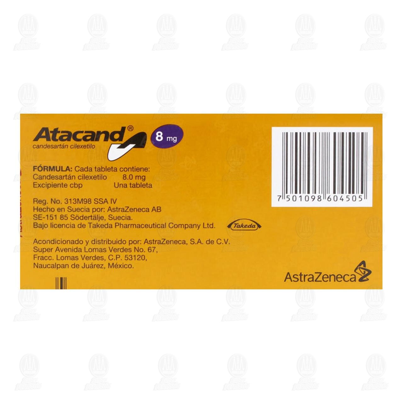 Atacand 8 mg, 28 Tabletas. image number 2