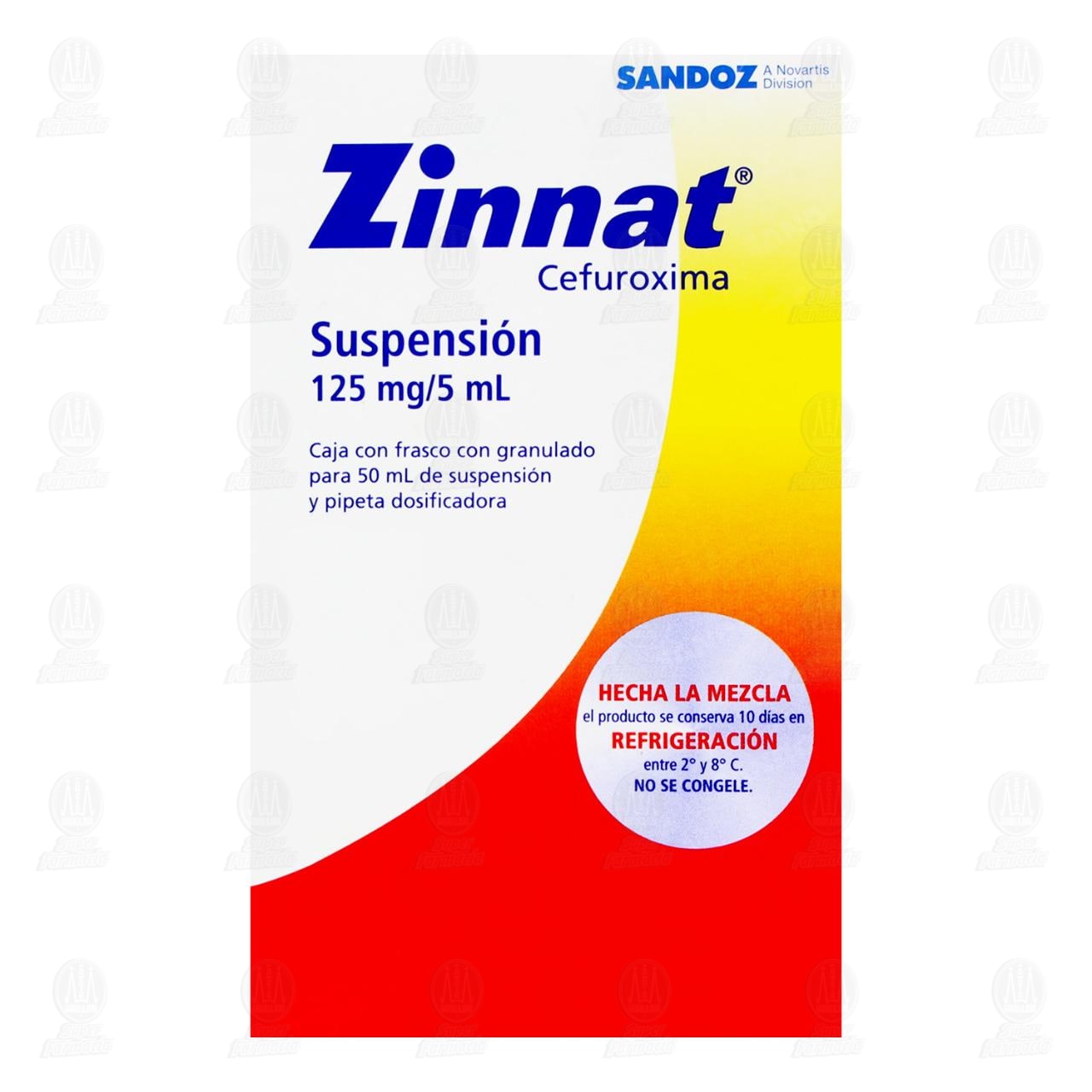 Zinnat 125mg/5ml Suspensi&oacute;n, 50 ml. image number 1