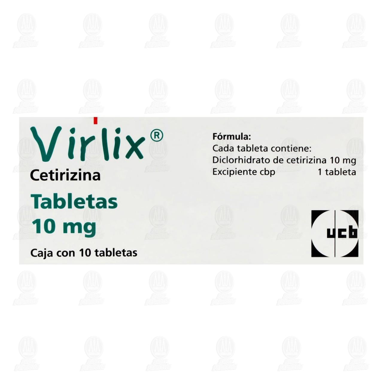 Virlix 10 mg, 10 Tabletas. image number 2