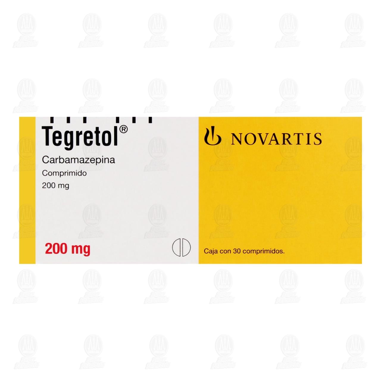 Tegretol 200 mg, 30 comprimidos. image number 1