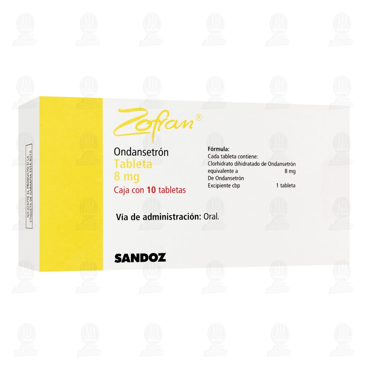 Zofran 8 mg, 10 Tabletas. image number 0