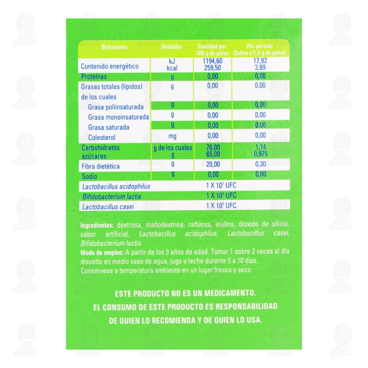 Proteflor 1.5 gr, 10 Sobres Polvo. image number 2