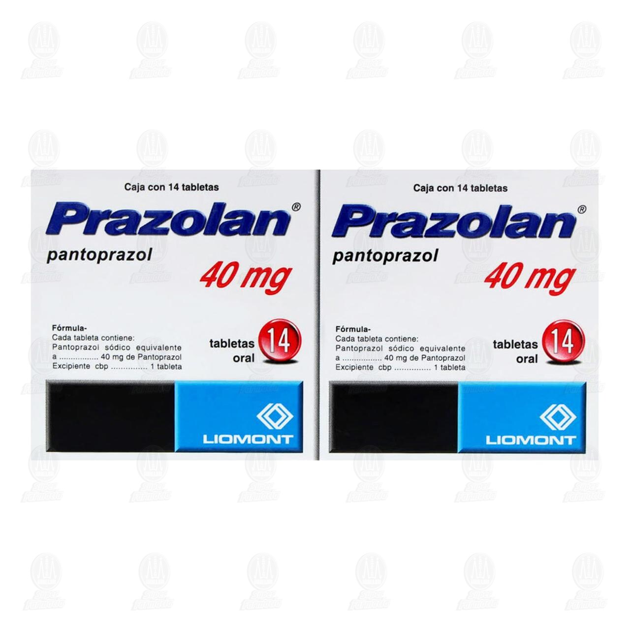 Prazolan 40 mg, 2 Cajas con 14 Tabletas c/u. image number 2