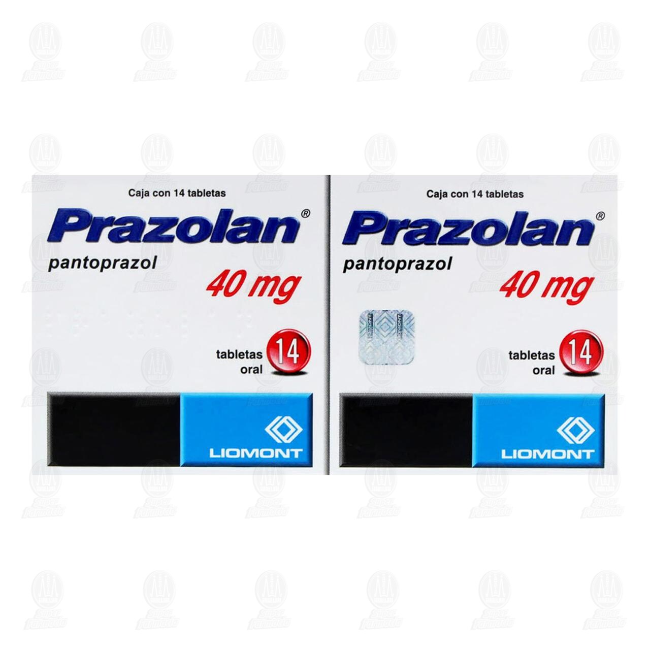 Prazolan 40 mg, 2 Cajas con 14 Tabletas c/u. image number 1
