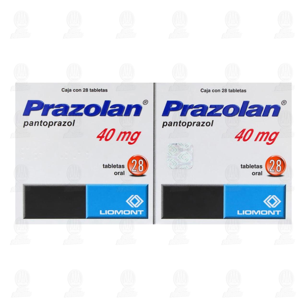 Prazolan 40 mg, 2 cajas con 28 Tabletas c/u. image number 1