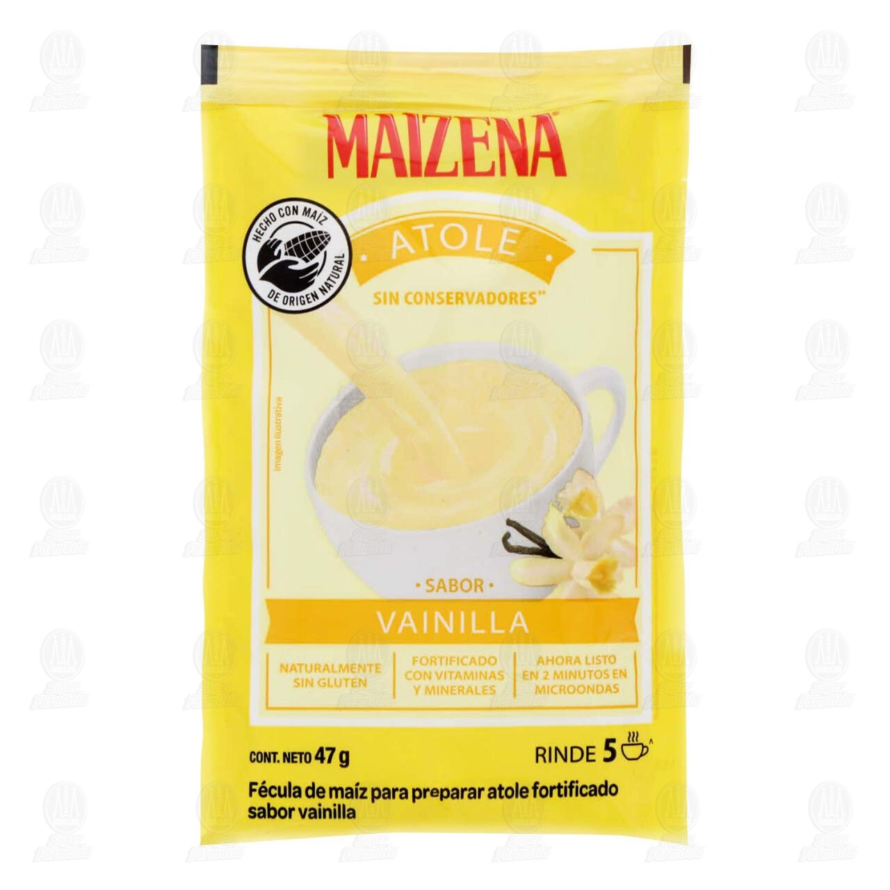 Atole Maizena Sabor Vainilla, 47 gr.