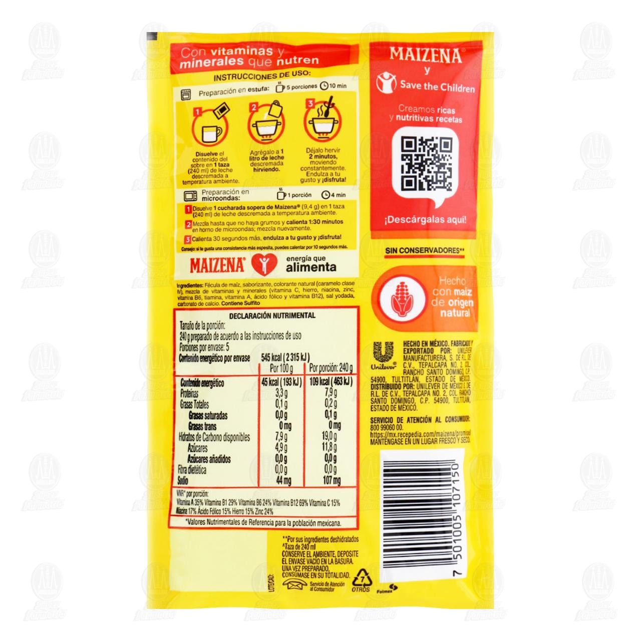 Atole Maizena Sabor Nuez, 47 gr. image number 1