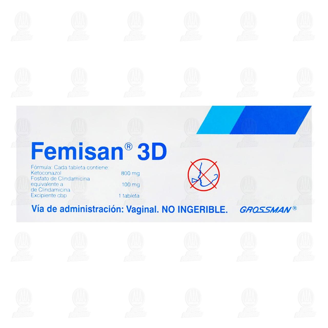 Femisan 3D 800mg/100mg, 3 Tabletas. image number 2