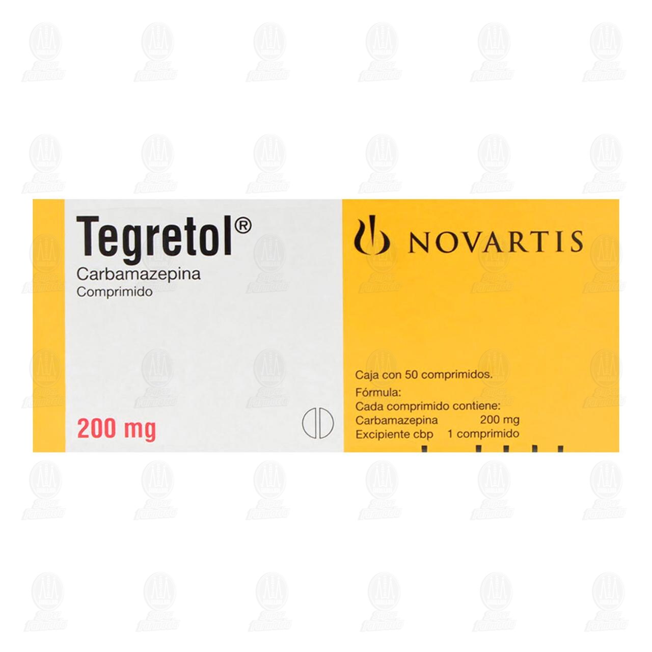 Tegretol 200 mg, 50 Comprimidos. image number 2